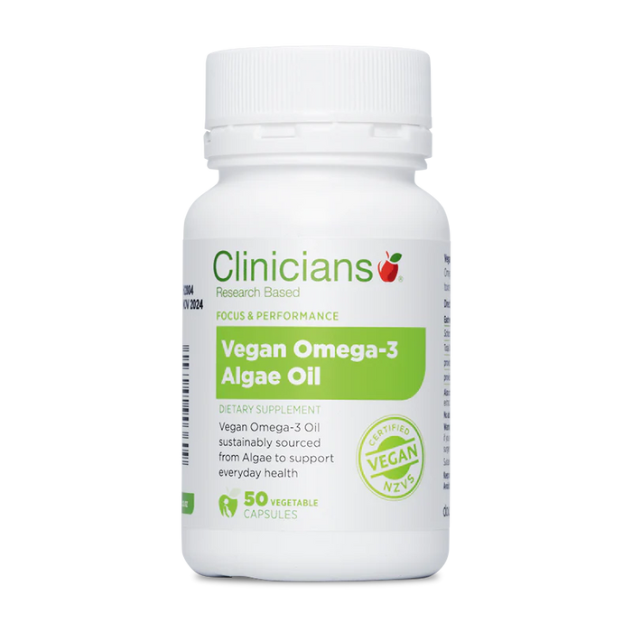 Clinicians Vegan Pure Omega-3 Algae Oil Capsules 50