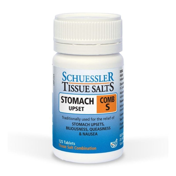 Schuessler Tissue Salts COMB (S) Stomach Upset 125 Tablets