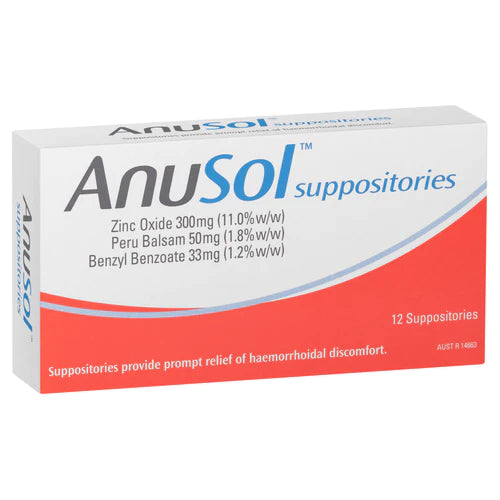 ANUSOL Suppositories 12pk