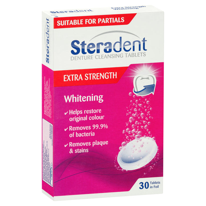 steradent extra strength cleansing tablets 30s