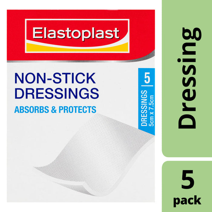 Elastoplast Non-Stick Dressings 5cm x 7.5cm - 5 Pack