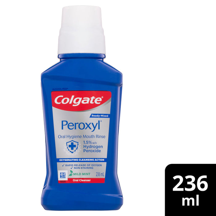 Colgate Peroxyl Oral Cleanser Mouthwash 236ml Mint