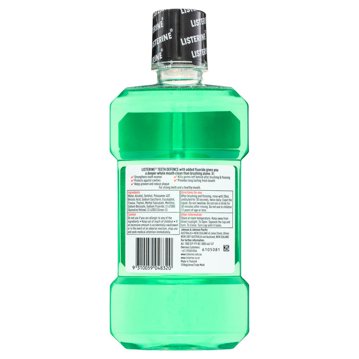 Listerine Teeth Defence Antibacterial Mouthwash 500ml