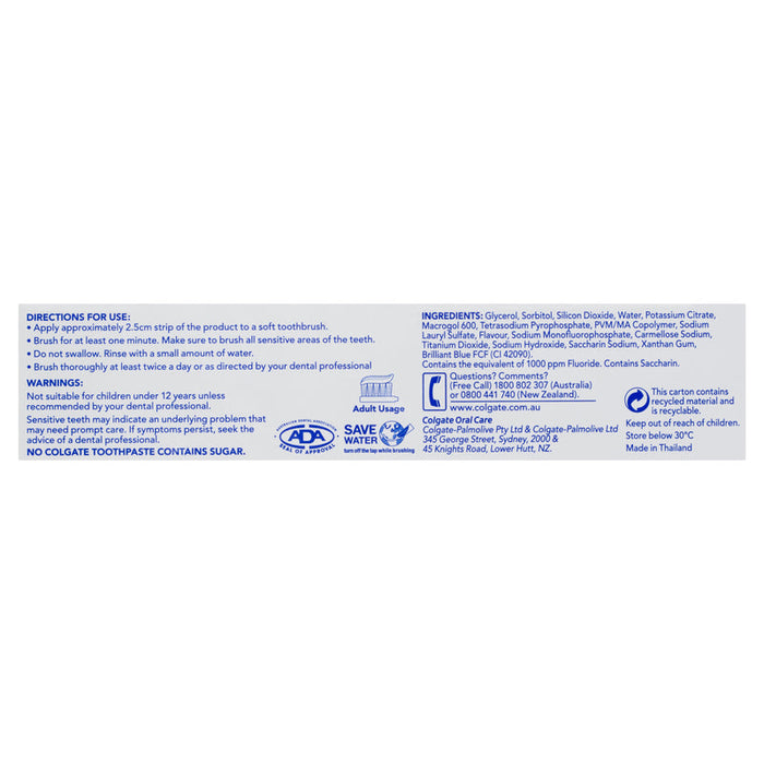 Colgate Sensitive Toothpaste 110g Whitening