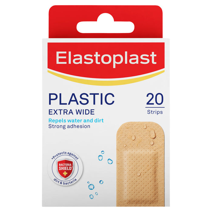 Elastoplast Plastic Extra Wide Plasters 20 - One Size