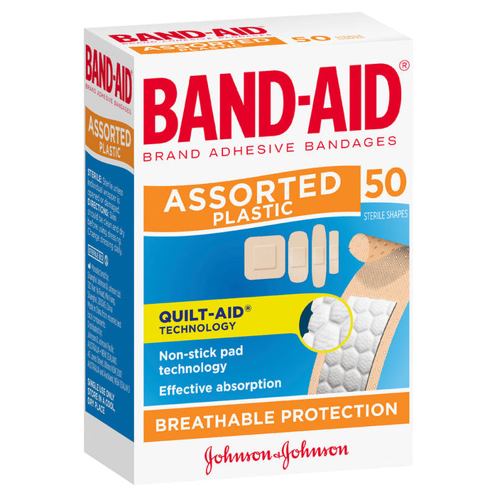 Band-Aid Plastic Assorted Shapes 50