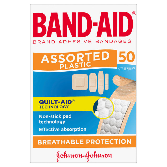 Band-Aid Plastic Assorted Shapes 50