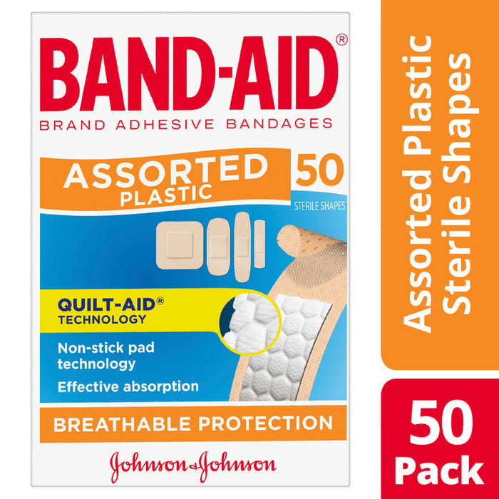 Band-Aid Plastic Assorted Shapes 50