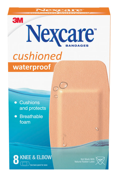 Nexcare - Cushioned Waterproof Bandages Knee & Elbow 8