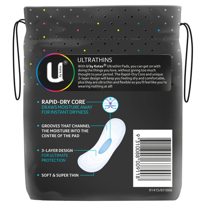 U by Kotex Ultrathins Regular Pads No Wings 14 s
