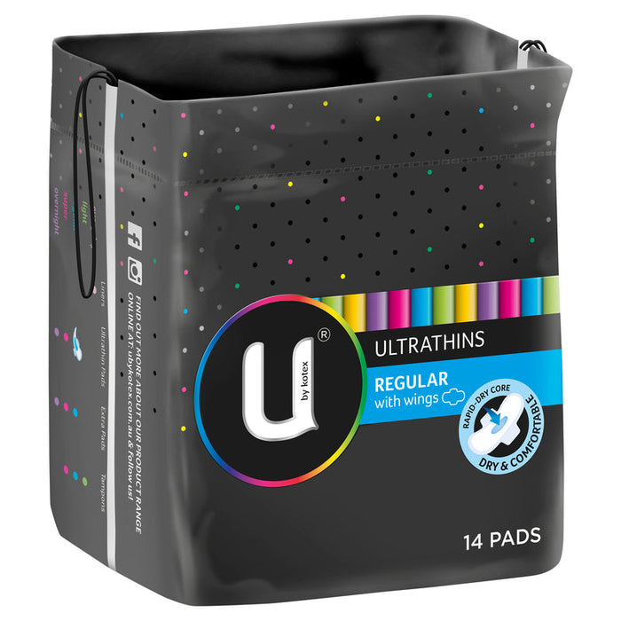 U by Kotex Ultrathins Regular Pads With Wings 14 s