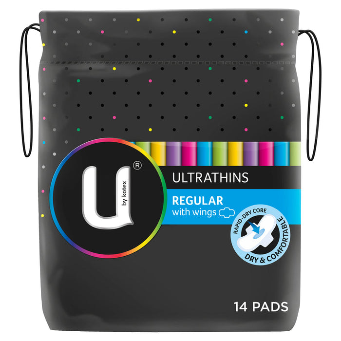 U by Kotex Ultrathins Regular Pads With Wings 14 s