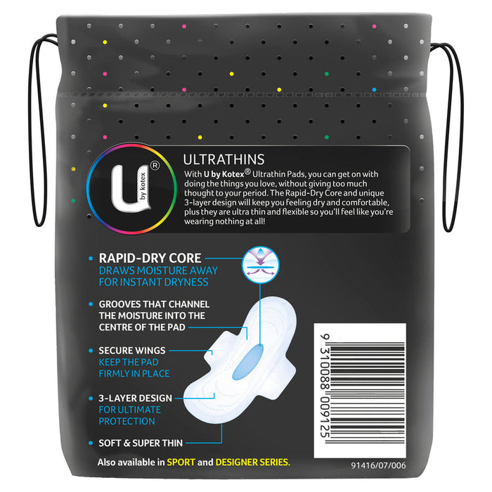 U by Kotex Ultrathins Regular Pads With Wings 14 s