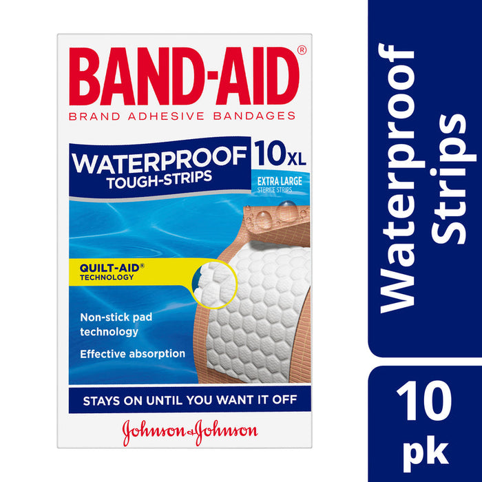 Band-Aid Waterproof Tough-Strips 10 - Extra Large