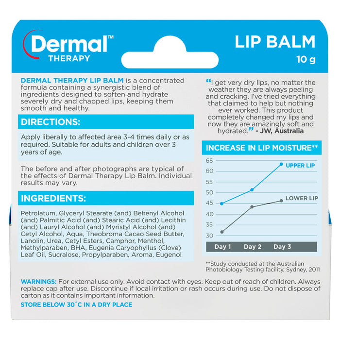 DERMAL THERAPY Lip Balm Tube 10g