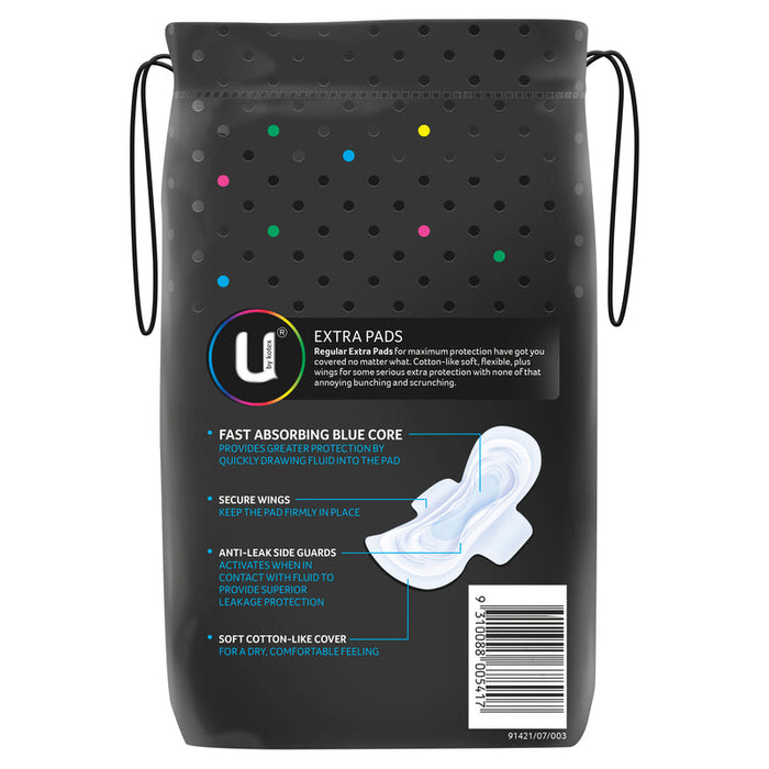 U by Kotex Extra Regular Pads With Wings 16