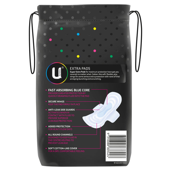 U by Kotex EXTRA Super Pads With Wings 14