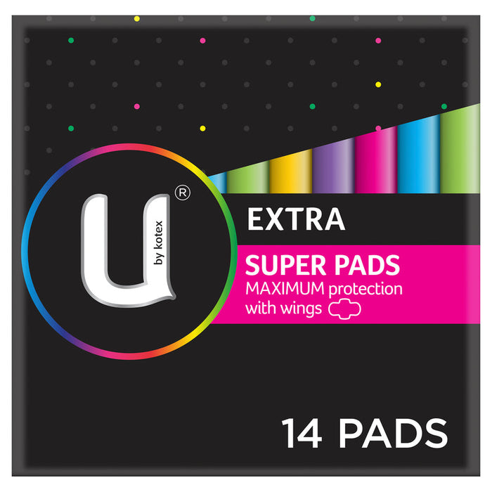 U by Kotex EXTRA Super Pads With Wings 14