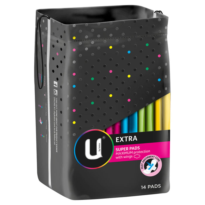 U by Kotex EXTRA Super Pads With Wings 14