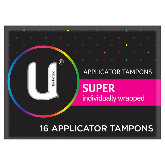 U by Kotex Super Applicator Tampons 16