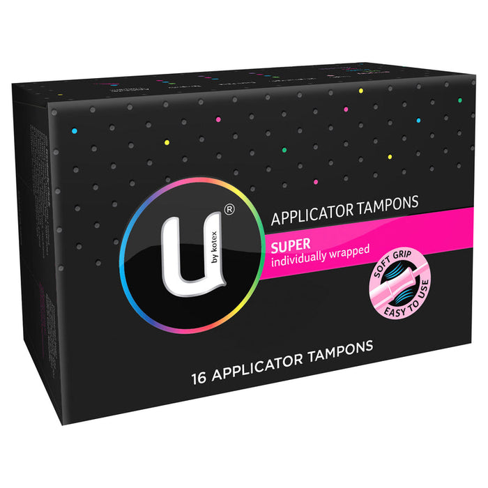 U by Kotex Super Applicator Tampons 16