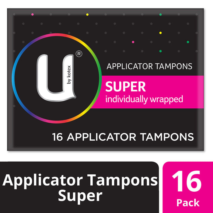 U by Kotex Super Applicator Tampons 16