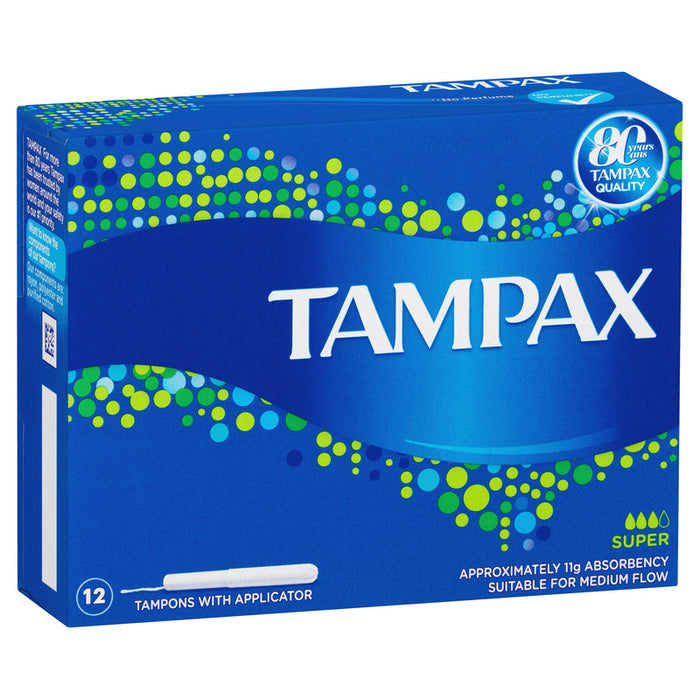 Tampax Tampons with Applicator SUPER 12