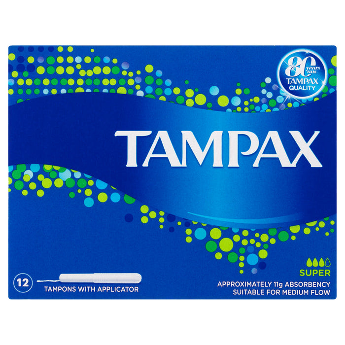 Tampax Tampons with Applicator SUPER 12