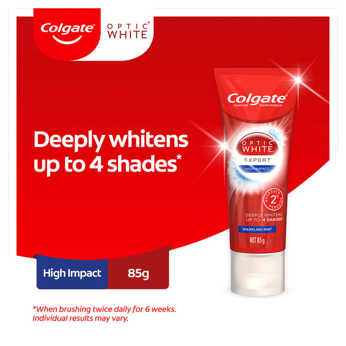 Colgate Optic White Expert High Impact 85g Sparkling Mint