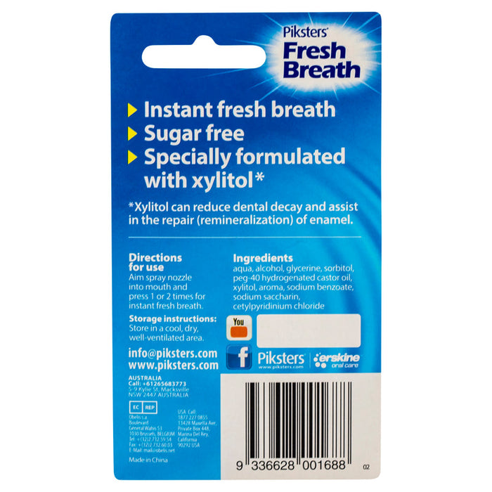 Piksters Fresh Breath Mouth Spray 20ml Spearmint