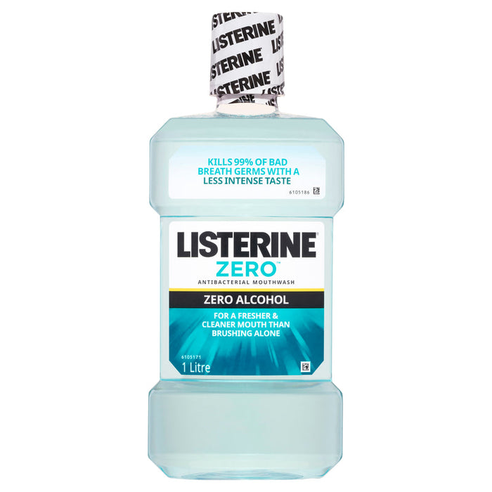 Listerine Zero Zero Alcohol Antibacterial Mouthwash 1L