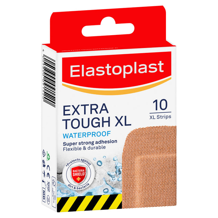 Elastoplast Extra Tough Waterproof Plasters XL 10 - One Size