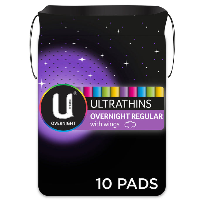 U by Kotex Ultrathins Overnight Pads With Wings 10 s