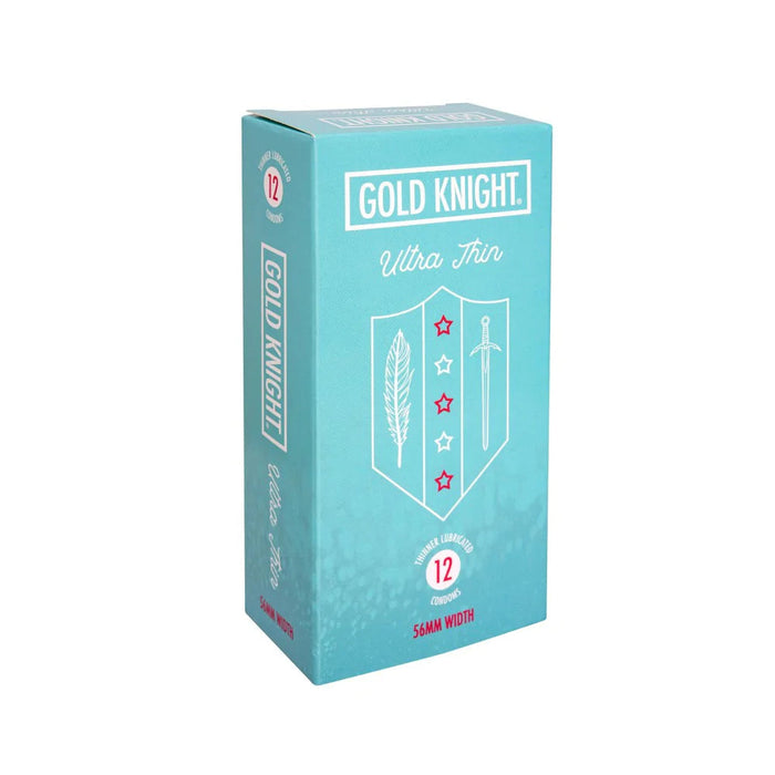 Gold Knight Condoms 56mm 12 Pk LARGER Ultra Thin