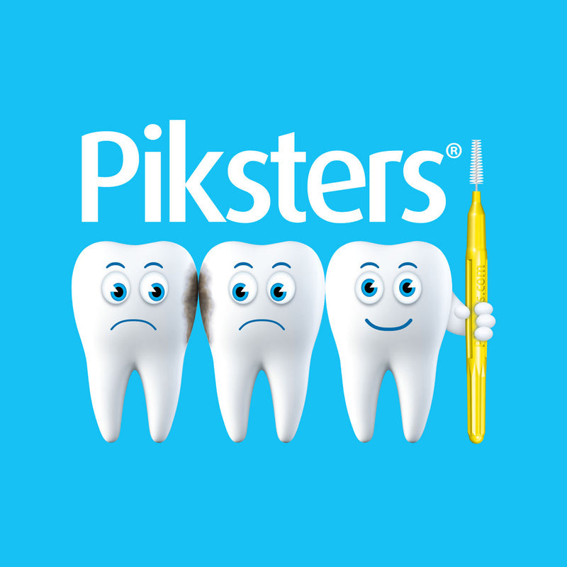 Piksters Bamboo Interdental Toothbrush Size 3 Yellow 8pk