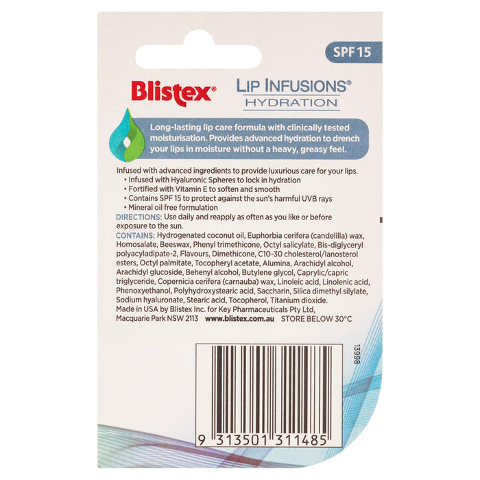 Blistex Lip Infusions Hydration SPF15 3.7g