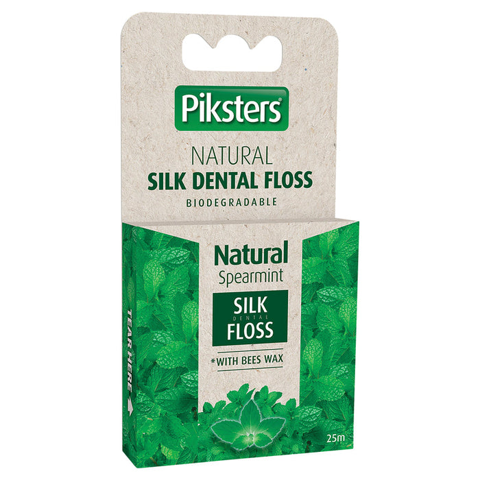 Piksters Natural Silk Dental Floss Spearmint 25m