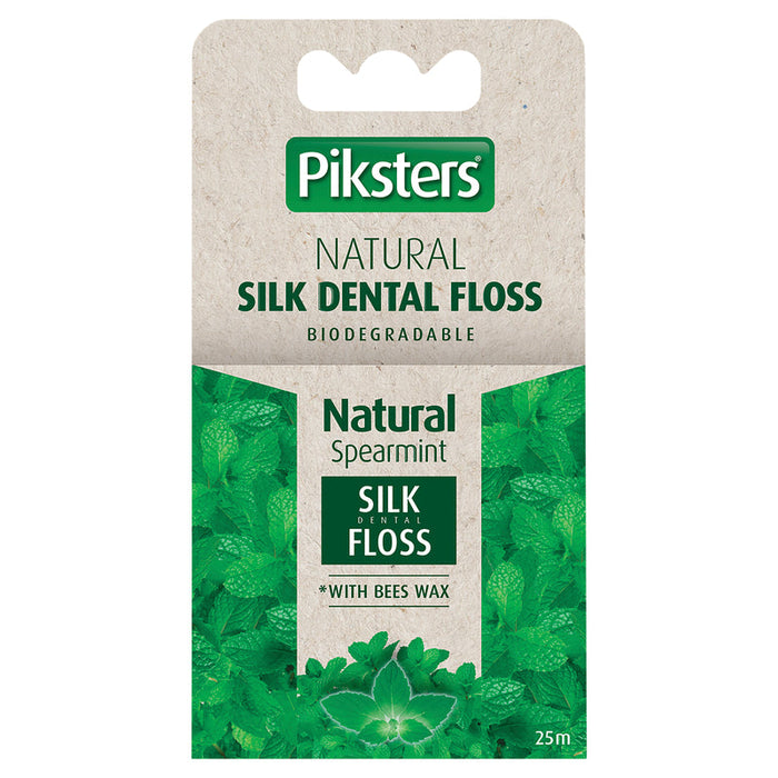 Piksters Natural Silk Dental Floss Spearmint 25m