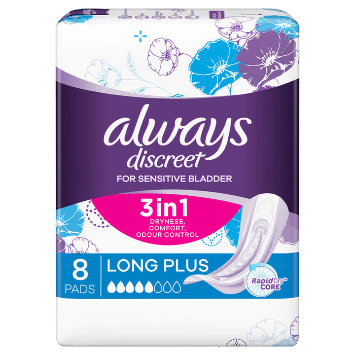 Always Discreet PAD Long Plus 8