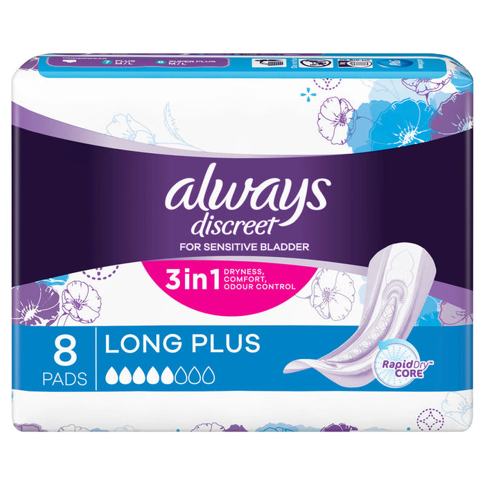 Always Discreet PAD Long Plus 8