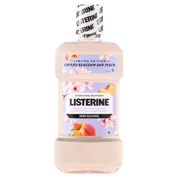 Listerine Cherry Blossom and Peach Antibacterial Mouthwash 500ml