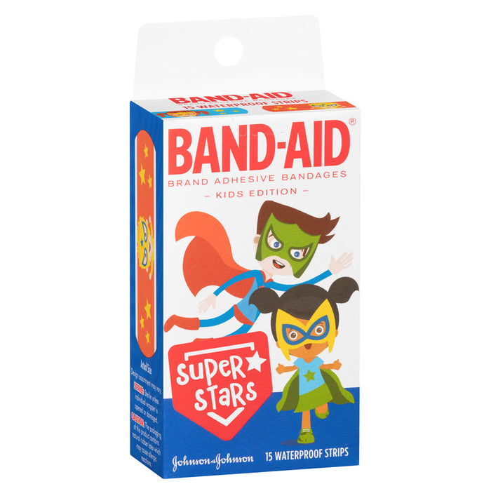 BandAid Waterproof Strips 15 - Super Stars