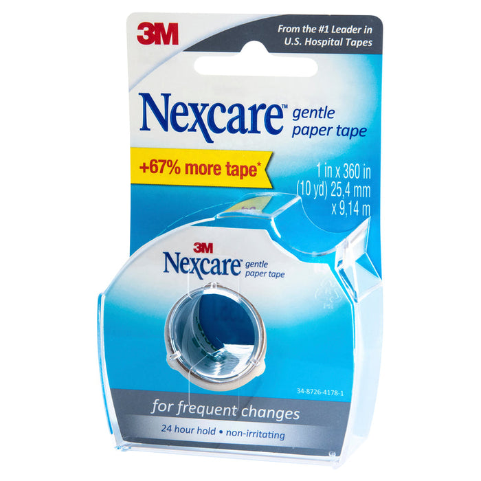 Nexcare - Gentle Paper Tape On Dispenser - 25mm x 9.1m