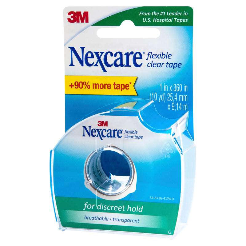 Nexcare - Flexible Clear Tape On Dispenser - 25mm x 9m