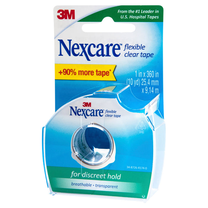 Nexcare - Flexible Clear Tape On Dispenser - 25mm x 9m