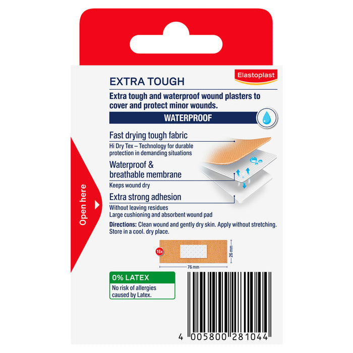 Elastoplast Extra Tough Waterproof Plasters 16 - One Size