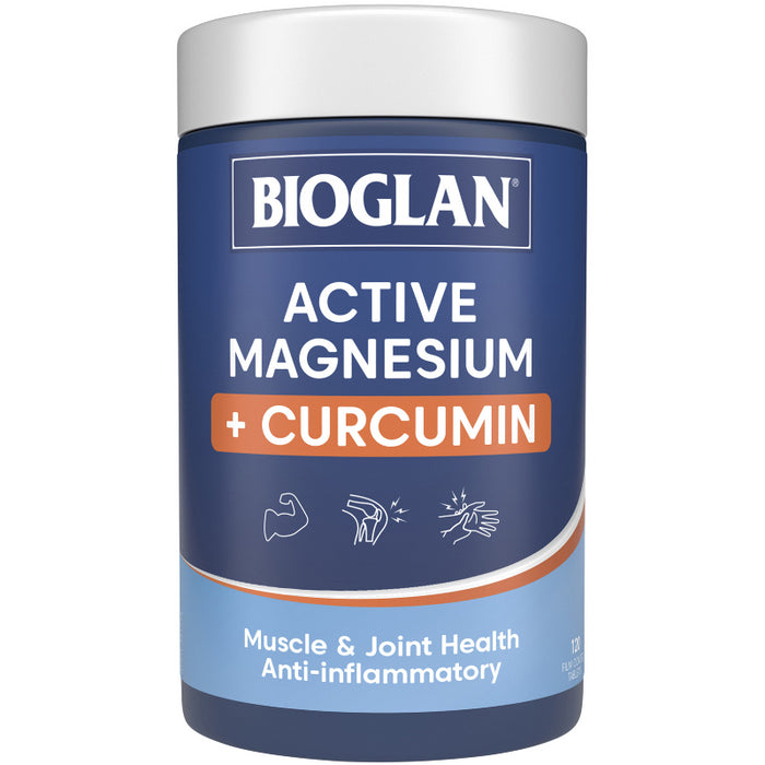 Bioglan Active Magnesium + Curcumin Tablets 120