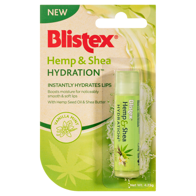 Blistex Hemp and Shea Hydration Lip Balm 4.25g Vanilla Mint