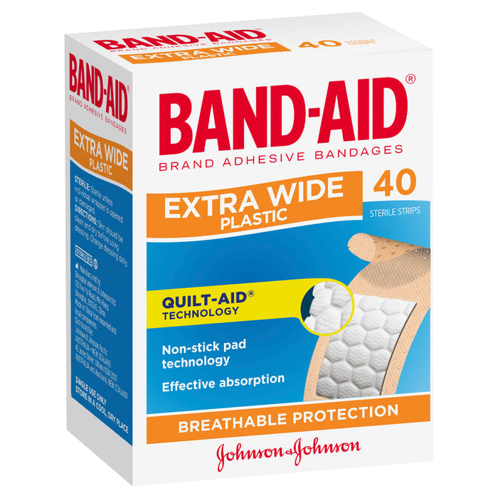 BANDAID Plastic Strip Extra Wide 40