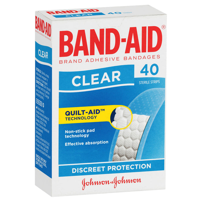 BandAid Clear Strips 40s